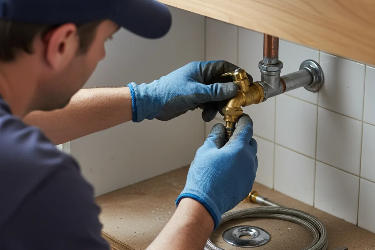 Shutoff valve and fitting work during Faucet and Fixture Repair in Smilax